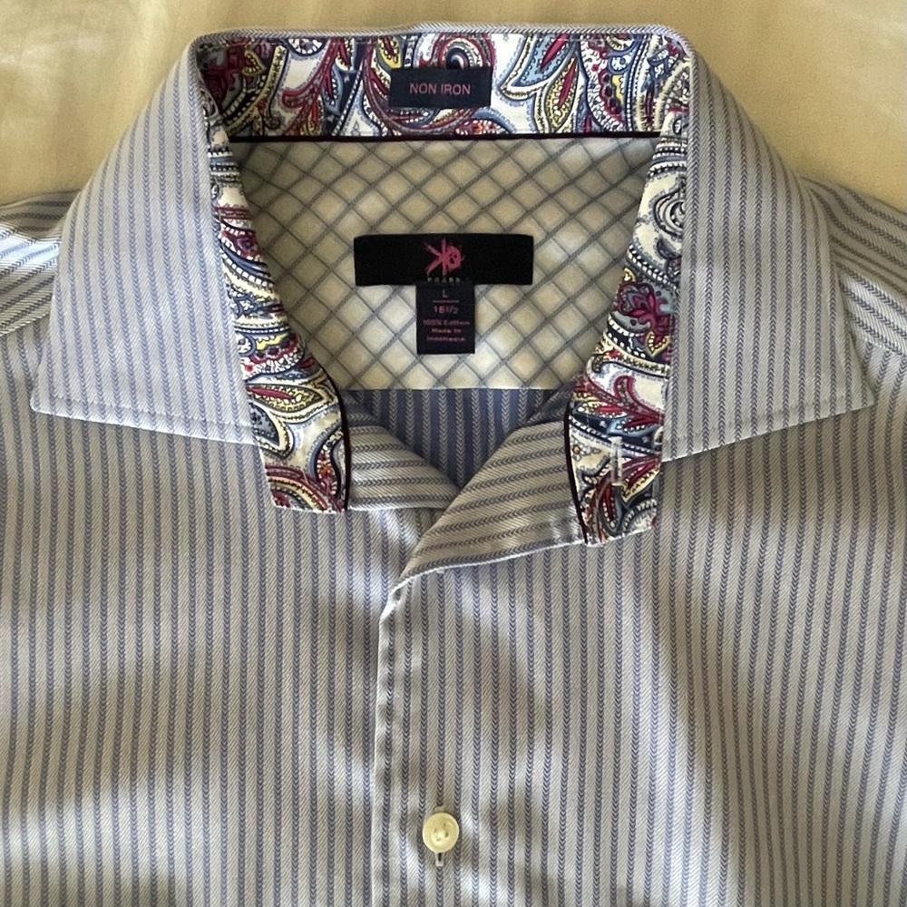 Egara button down dress shirt sz. L (16-16.5)